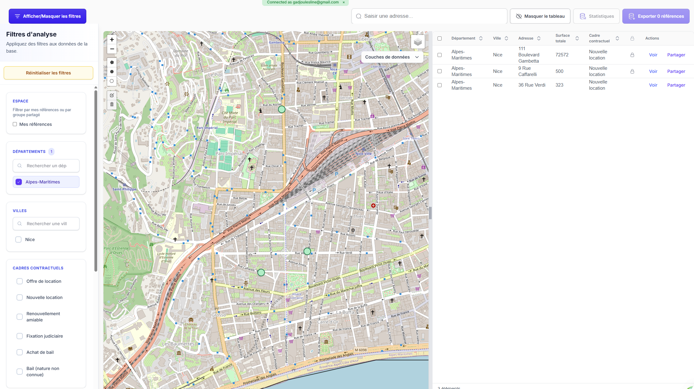 Aperçu de la plateforme Mes Loyers Pro : analyses et données locatives
